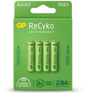 Batérie AAA GP RECYKO R03 950 mAh - 4 ks Batérie AAA GP RECYKO R03 950 mAh - 4 ks
