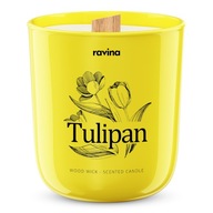 Vonná sviečka TULIP Natural - drevený knôt Vonná sviečka TULIP Natural - drevený knôt