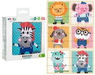 AKUKU Drevená podložka na puzzle BLOCKS Kocky AKUKU Drevená podložka na puzzle BLOCKS Kocky