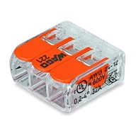 Wago rýchlospojka 0,2-4 mm² / 3 káble - 25 ks. Wago rýchlospojka 0,2-4 mm² / 3 káble - 25 ks.