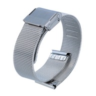 Sieťovaný náramok na hodinky 18mm, strieborný Sieťovaný náramok na hodinky 18mm, strieborný