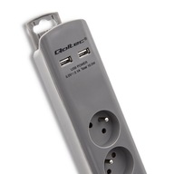 Protiprepäťový predlžovací kábel 4gn 2xUSB 1,8m Protiprepäťový predlžovací kábel 4gn 2xUSB 1,8m