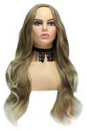 Ombre parochňa hnedá blond dlhé Vlnité vlasy Ombre parochňa hnedá blond dlhé Vlnité vlasy