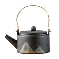 350 ml keramická kanvica na čaj s rúčkou Household Black
