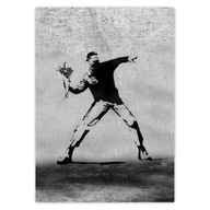Plagáty 50x70 Banksy Flower Thrower Plagáty 50x70 Banksy Flower Thrower