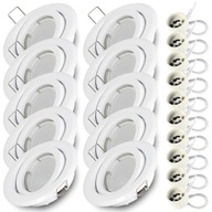SET 10x Biele halogénové svietidlo + žiarovka. LED GU10 7W SET 10x Biele halogénové svietidlo + žiarovka. LED GU10 7W