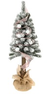 Umelý vianočný stromček na kmeni zdobený bombami 70 cm