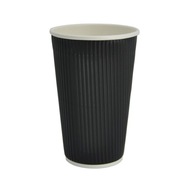 Pohár z vlnitého papiera, čierny, 400 ml, 25 ks Pohár z vlnitého papiera, čierny, 400 ml, 25 ks