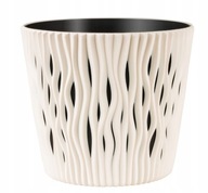 Kvetináč Sandy Okrúhly kvetináč DSR260 Cream + VLOŽKA Kvetináč Sandy Okrúhly kvetináč DSR260 Cream + VLOŽKA