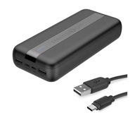 Powerbanka Reinston 20 000 mAh 2,1 A LED USB-C / USB