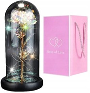 Darček LED Crystal Eternal Rose v skle