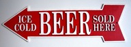 Drevený šípkový bar Predávame tu studené pivo Drevený šípkový bar Predávame tu studené pivo