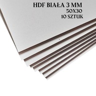 HDF doska 50x30 3mm biela na rezanie laserom, 10 ks.