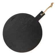 Guľatá drevená servírovacia doska, veľký stojan 50 cm