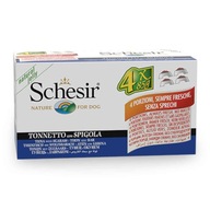 Schesir tuniak s morským vlkom v želé 4x85g Schesir tuniak s morským vlkom v želé 4x85g