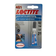 Kyanoakrylátové sekundové lepidlo 3g Loctite 401 Kyanoakrylátové sekundové lepidlo 3g Loctite 401
