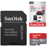 Pamäťová karta SanDisk micro SD 64 GB 140 MB/s A1/10