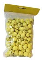 Žlté polystyrénové mini vajíčka 96 ks 2 cm DEcodomi