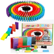 Domino drevené kocky pre deti puzzle 200 dielikov