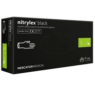 NITRYLEX čierne rukavice S 100 ks.