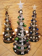 KUŽEL, vianočný stromček, ZDOBENÝ ozdobami, 80 cm, OBLEČENÝ