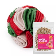 Hubiaca loptička PRE PSOV Vianoce + TRENAŽÉRKY NobleSnacks KAČIČKA 100g Hubiaca loptička PRE PSOV Vianoce + TRENAŽÉRKY NobleSnacks KAČIČKA 100g