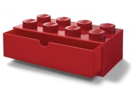 Zásuvka na tehly LEGO Container červená na stôl 8