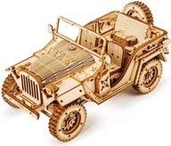 ROBOTIME Drevené 3D puzzle - Vojenský džíp ROBOTIME Drevené 3D puzzle - Vojenský džíp