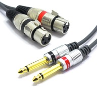 KÁBEL 2x XLR FEMALE - 2x JACK 6,3 MONO 1,5m VITALCO KÁBEL 2x XLR FEMALE - 2x JACK 6,3 MONO 1,5m VITALCO
