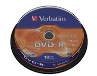 DVD-R Verbatim x16 4,7 GB Matt Silver (Cake 10)