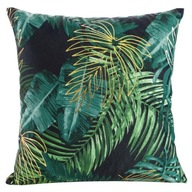 Obliečka na vankúš 40x40 Davos, čierne palmové listy monstera Obliečka na vankúš 40x40 Davos, čierne palmové listy monstera
