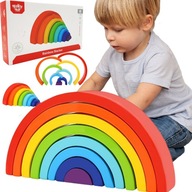 RAINBOW PUZZLE MONTESSORI KREATÍVNE BLOKY TOOKY RAINBOW PUZZLE MONTESSORI KREATÍVNE BLOKY TOOKY
