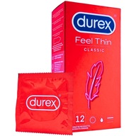 DUREX FEEL THIN veľmi tenké kondómy, 12 kusov