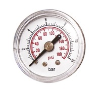 Zadný manometer 1/4" 40mm 0-12 Bar ADLER Zadný manometer 1/4" 40mm 0-12 Bar ADLER