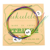 FAREBNÉ Nylonové UKULELE STRUNKY SET FAREBNÉ Nylonové UKULELE STRUNKY SET