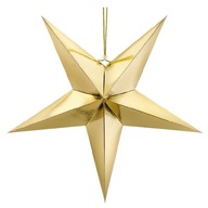 Vianočná dekorácia hviezda 70cm zlatá DIY 1ks