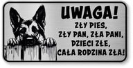 Pozor psov znak - nemecký ovčiak Pozor psov znak - nemecký ovčiak