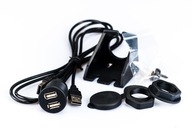 1,5A montážna zásuvka, 2x USB predlžovací kábel 1,5A montážna zásuvka, 2x USB predlžovací kábel