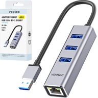 USB 3.0 1000 Mbps RJ45 LAN Ethernetový adaptér GIGABIT - Vootec