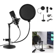 USB štúdiový mikrofón + statív + filter / GAMER USB štúdiový mikrofón + statív + filter / GAMER