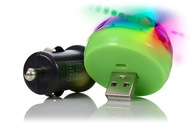 USB DISCO disco guľová lampa do auta
