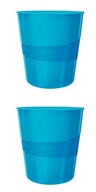 Odpadkový kôš Leitz Wow 15L modrý x2 Odpadkový kôš Leitz Wow 15L modrý x2