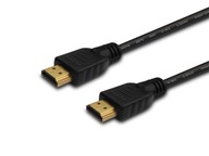 SAVIO HDMI kábel v. 1.4, zlatý 3D, 4Kx2K, 1,5 m,
