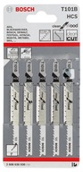 Čepeľ priamočiarej píly T101B 5ks 2608630030 BOSCH Čepeľ priamočiarej píly T101B 5ks 2608630030 BOSCH