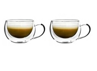 Termo poháre, šálky, 270 ml, s uškom, na kávu, čaj, latte, 2 ks