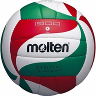 Volejbalová lopta roztavená V4M1900 bielo-červeno-zelená 4