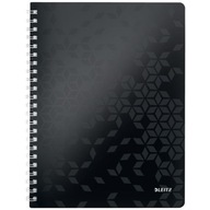 Notebook LEITZ WOW A4 80k PP mriežka čierna 463