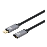 Kábel/predlžovací kábel Techly USB-C 3.2 Gen2 M/F 1m čierny Kábel/predlžovací kábel Techly USB-C 3.2 Gen2 M/F 1m čierny