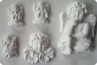 Anjeli pre omietkovú formu vianočných dekorácií figuríny Anjeli pre omietkovú formu vianočných dekorácií figuríny