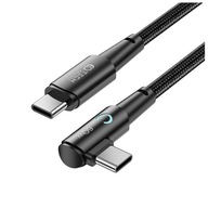 UHLOVÝ KÁBEL USB-C TYP-C PD-60W 100CM 6A - Opletenie UHLOVÝ KÁBEL USB-C TYP-C PD-60W 100CM 6A - Opletenie
